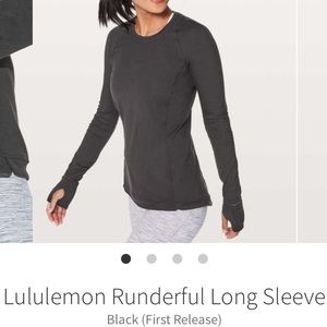 ❌❌SOLD❌❌Lululemon Black Runderful Long Sleeve
